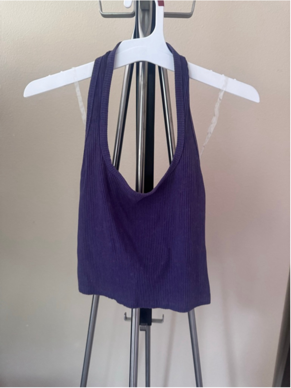 Wild Fable Purple Ribbed Halter Tank Top XS